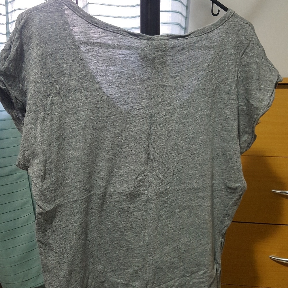 Pink grey shirt